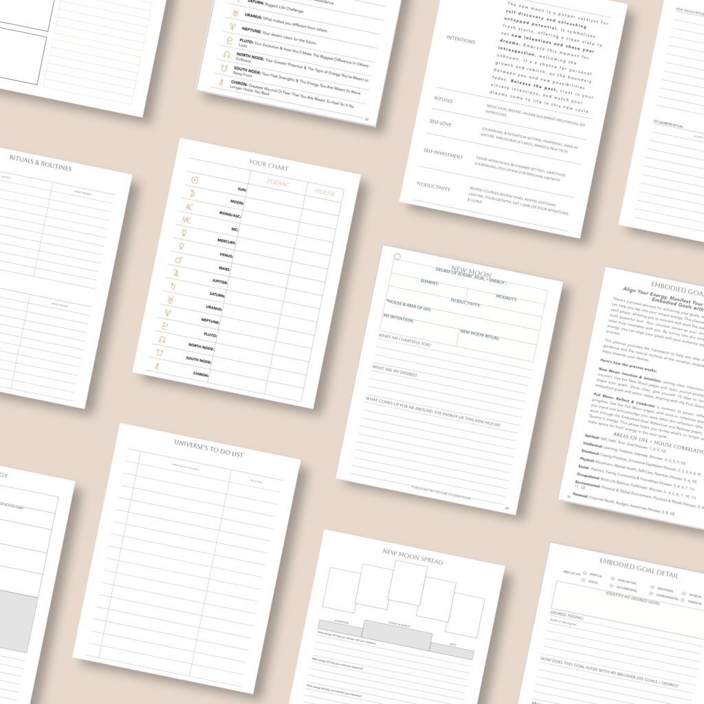 manifesting with the moon printable workbook