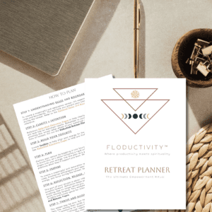 Floductivity retreat planner Cover Mock up