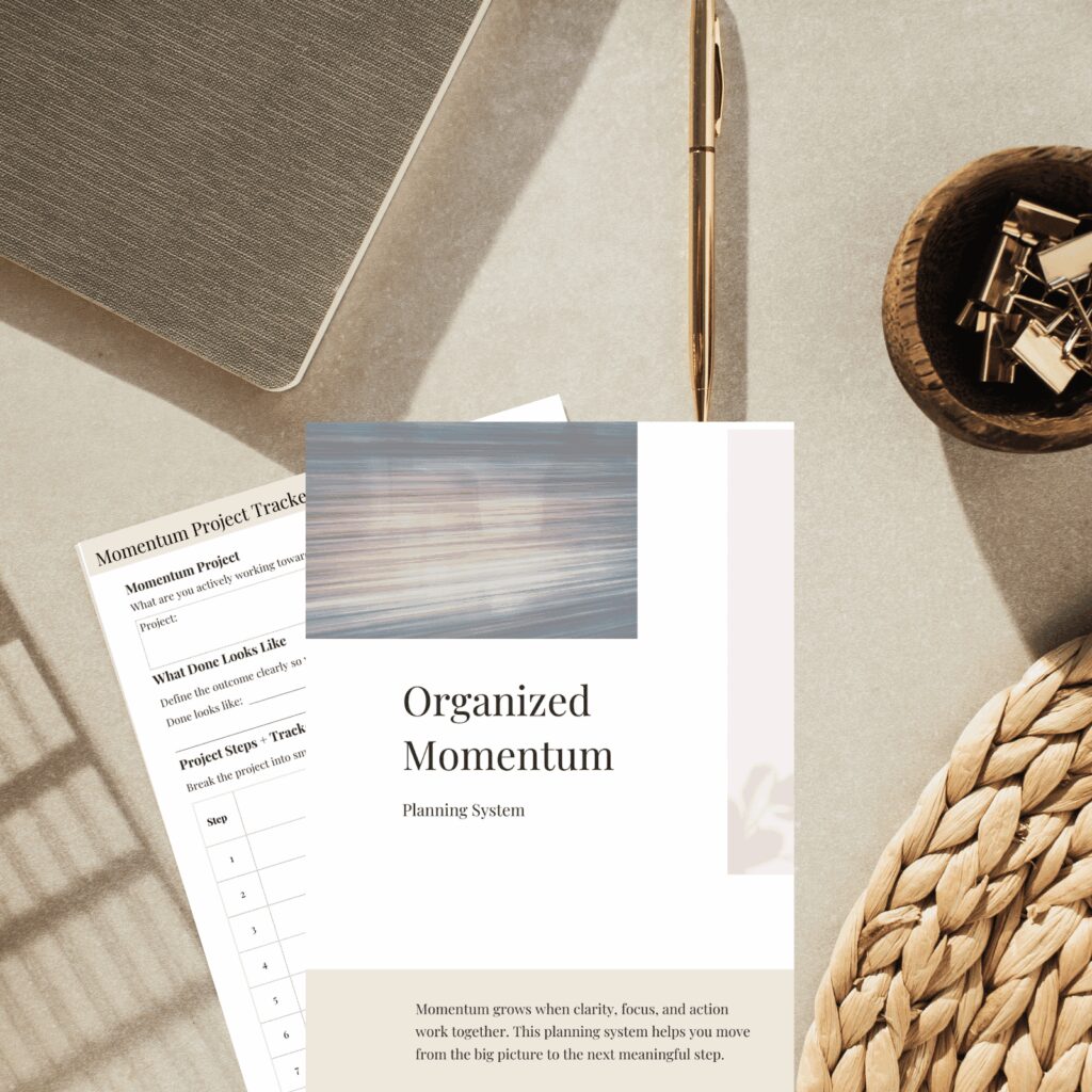 Organized momentum planning system